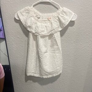 Cat & Jack White Eyelet Kids Casual Dress
